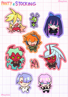 Panty &amp; Stocking sticker sheet